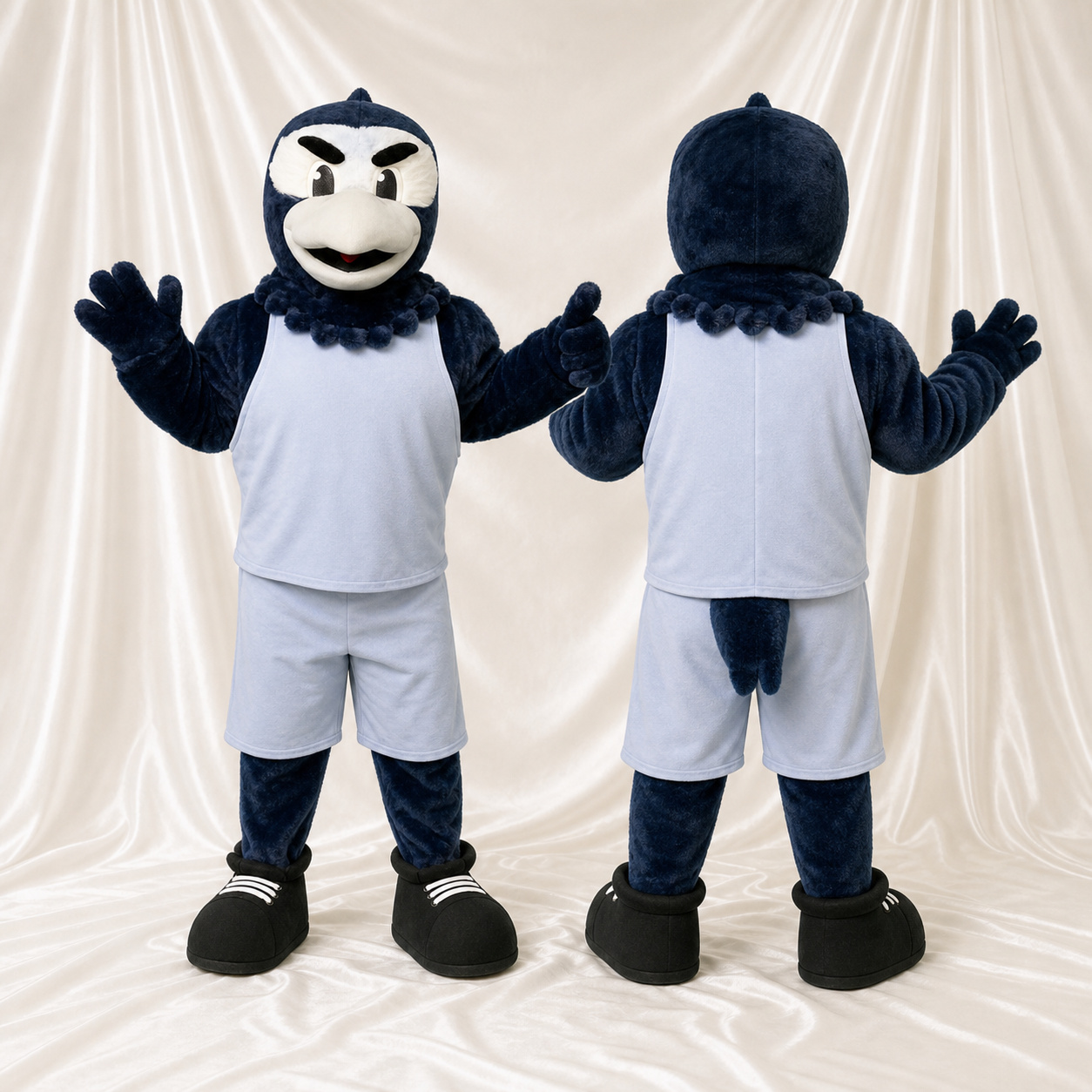 Costume de mascotte oiseau bleu marine athlète intégral pour adultes – événements sportifs Costume de mascotte oiseau bleu marine athlète intégral pour adultes – événements sportifs