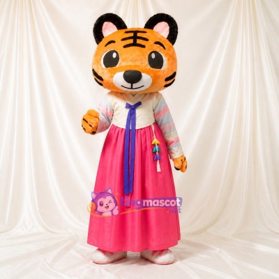 Tiger Girl Mascot Costume Full Body for Adults School Events