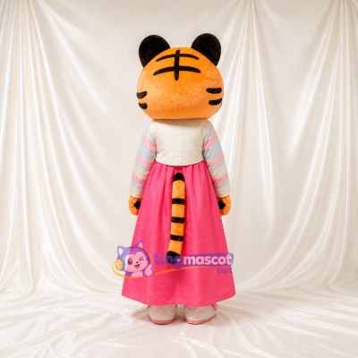 Tiger Girl Mascot Costume Full Body for Adults School Events