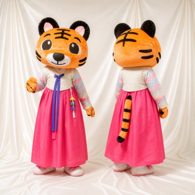 Tiger Girl Mascot Costume Full Body for Adults School Events