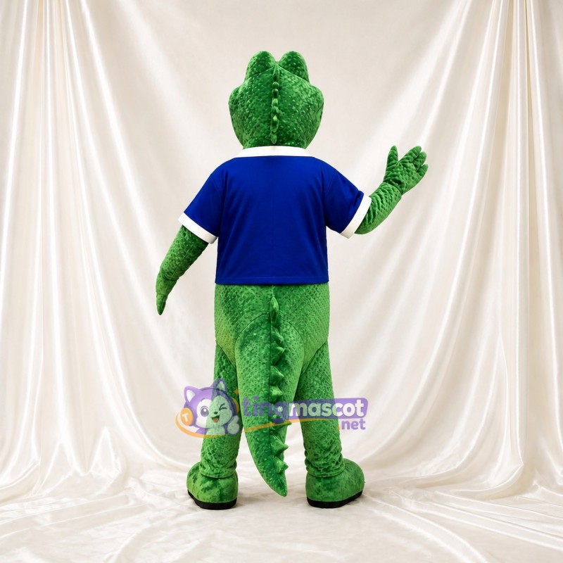 Green Crocodile Mascot Costume Full Body for Adults School Events