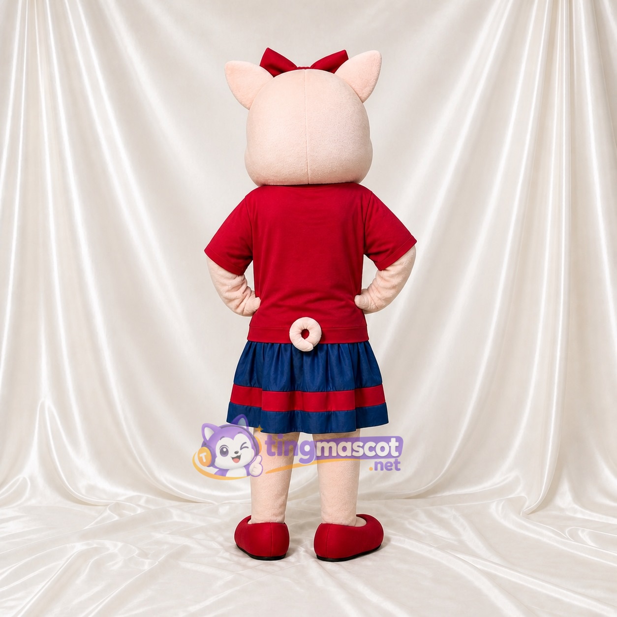 Cochon Fille Costume de mascotte intégral pour adultes Événements scolaires Cochon Fille Costume de mascotte intégral pour adultes Événements scolaires
