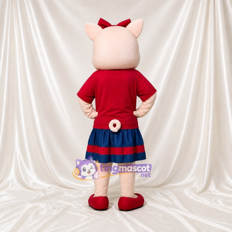 Pig Girl Mascot Costume Full Body for Adults School Events