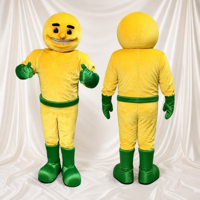 Smiley Hero Mascot Costume Full Body for Adults School Events