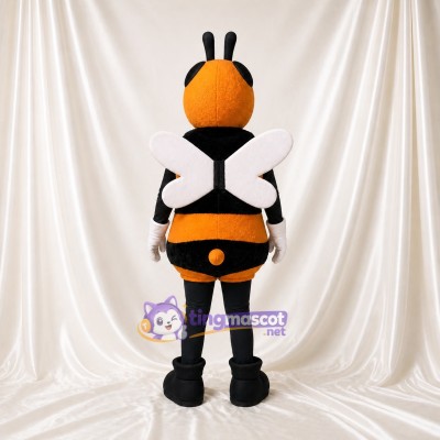 Abeille au visage de dessin animé Costume de mascotte intégral pour adultes Événements scolaires