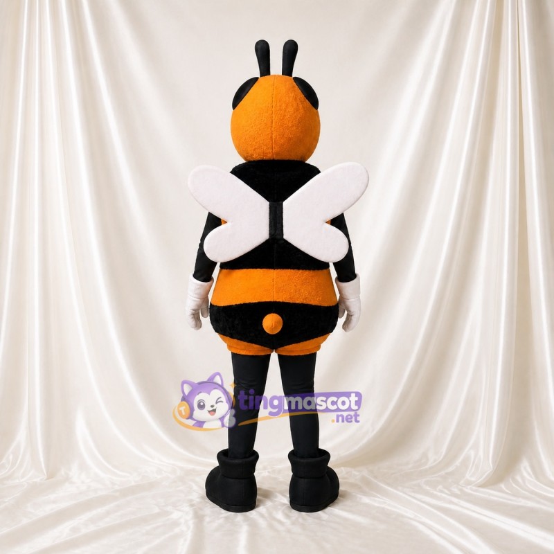 Abeille au visage de dessin animé Costume de mascotte intégral pour adultes Événements scolaires