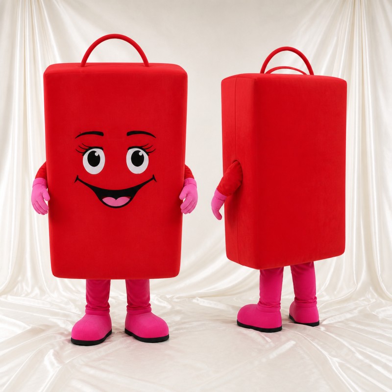 Suitcase Mascot Costume Full Body for Adults Trade Shows
