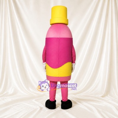 Pink Bottle Mascot Costume Full Body for Adults Trade Shows