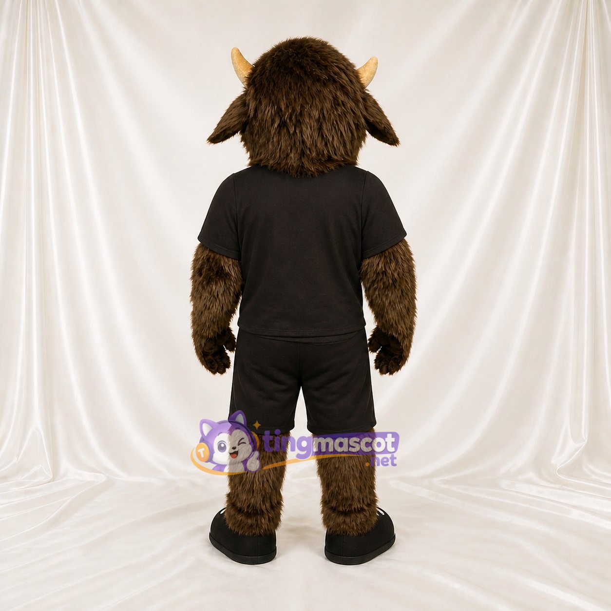 Bison brun athlète Costume de mascotte intégral pour adultes Événements sportifs