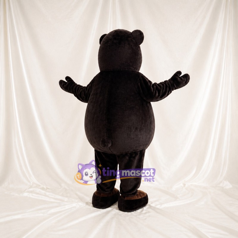 Black and Brown Bear Mascot Costume Full Body for Adults School Events
