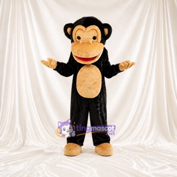 Black Monkey Mascot Costume Full Body for Adults School Events