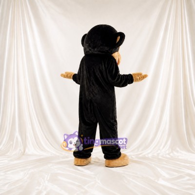 Black Monkey Mascot Costume Full Body for Adults School Events