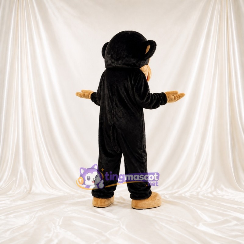 Black Monkey Mascot Costume Full Body for Adults School Events