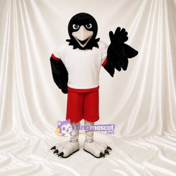 Black Eagle Athlete Mascot Costume Full Body for Adults Sports Events