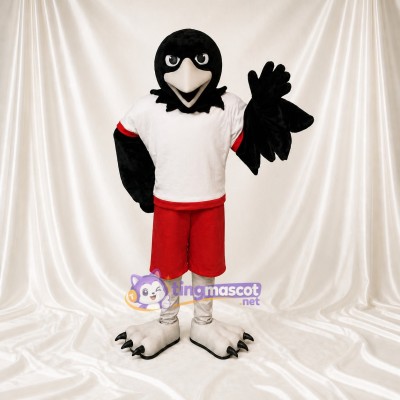 Black Eagle Athlete Mascot Costume Full Body for Adults Sports Events