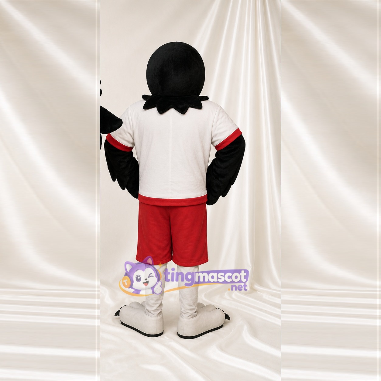 Aigle Athlète Noir Costume de mascotte intégral pour adultes Événements sportifs