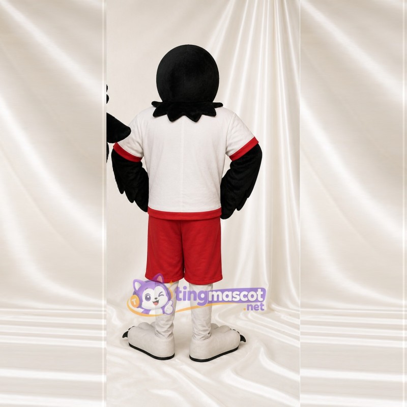 Black Eagle Athlete Mascot Costume Full Body for Adults Sports Events