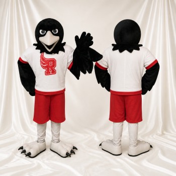 Black Eagle Athlete Mascot Costume Full Body for Adults Sports Events
