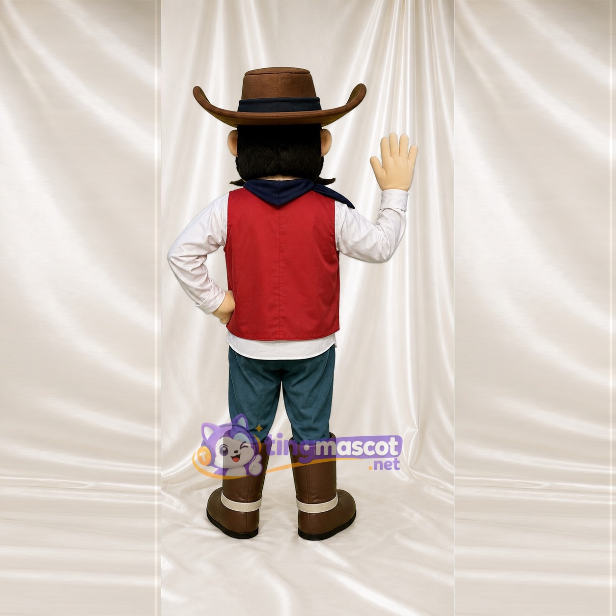 Brauner Cowboy Maskottchenkostüm Ganzkörper für Erwachsene Schulveranstaltungen Brauner Cowboy Maskottchenkostüm Ganzkörper für Erwachsene Schulveranstaltungen