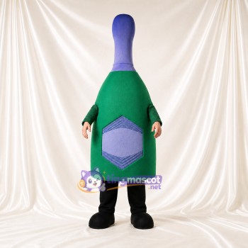 Bouteille verte Costume de mascotte intégral pour adultes Salons professionnels