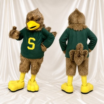 Brown Eagle Athlete Mascot Costume Full Body for Adults Sports Events