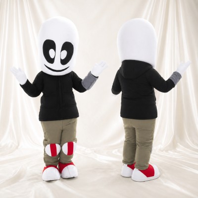 Smiling Mask Character Mascot Costume Full Body for Adults Events