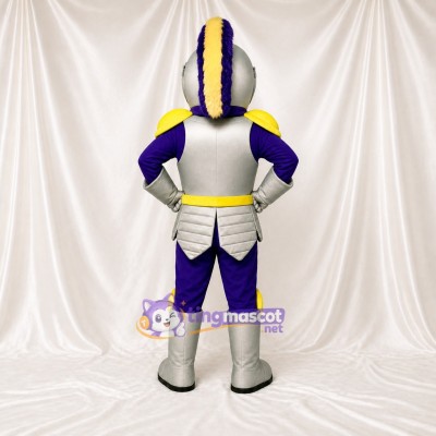 Silver Knight Mascot Costume Full Body for Adults School Events