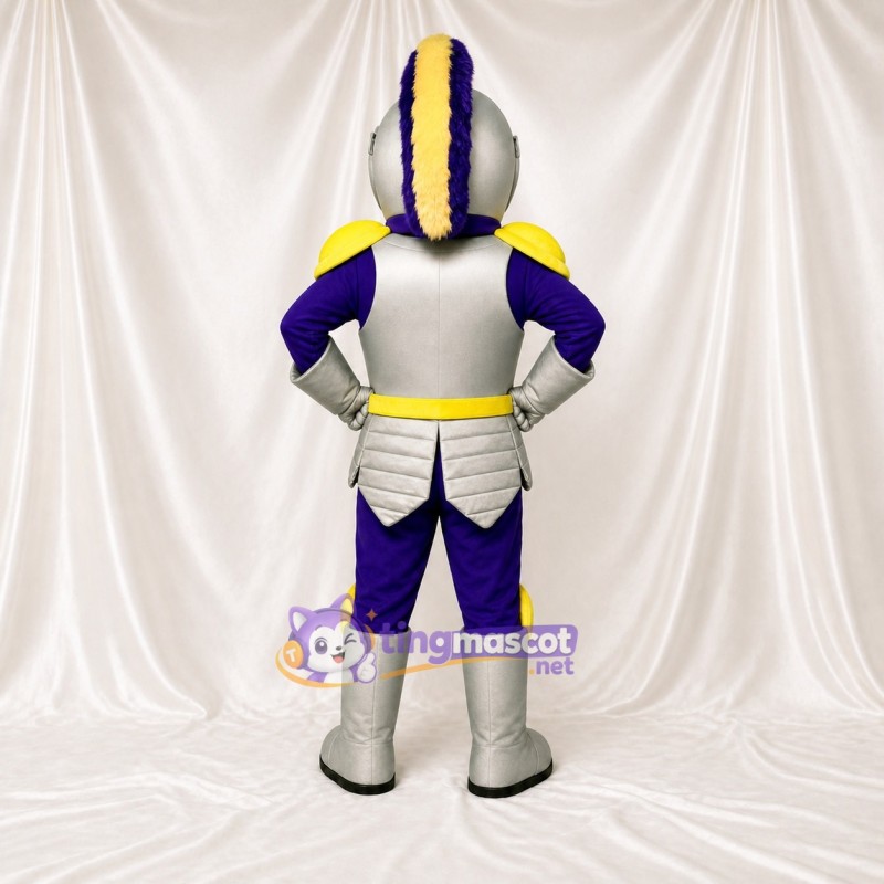 Silver Knight Mascot Costume Full Body for Adults School Events