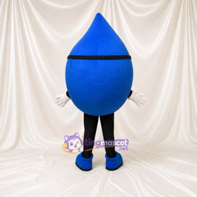 Blue Water Drop Mascot Costume Full Body for Adults Trade Shows