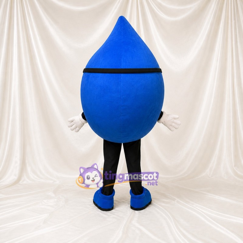 Blue Water Drop Mascot Costume Full Body for Adults Trade Shows