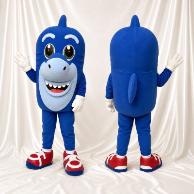 Shark Mascot Costume Full Body for Adults School Events