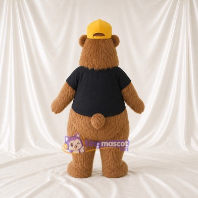 Brown Sports Outfit Bear Athlete Mascot Costume Full Body for Adults Sports