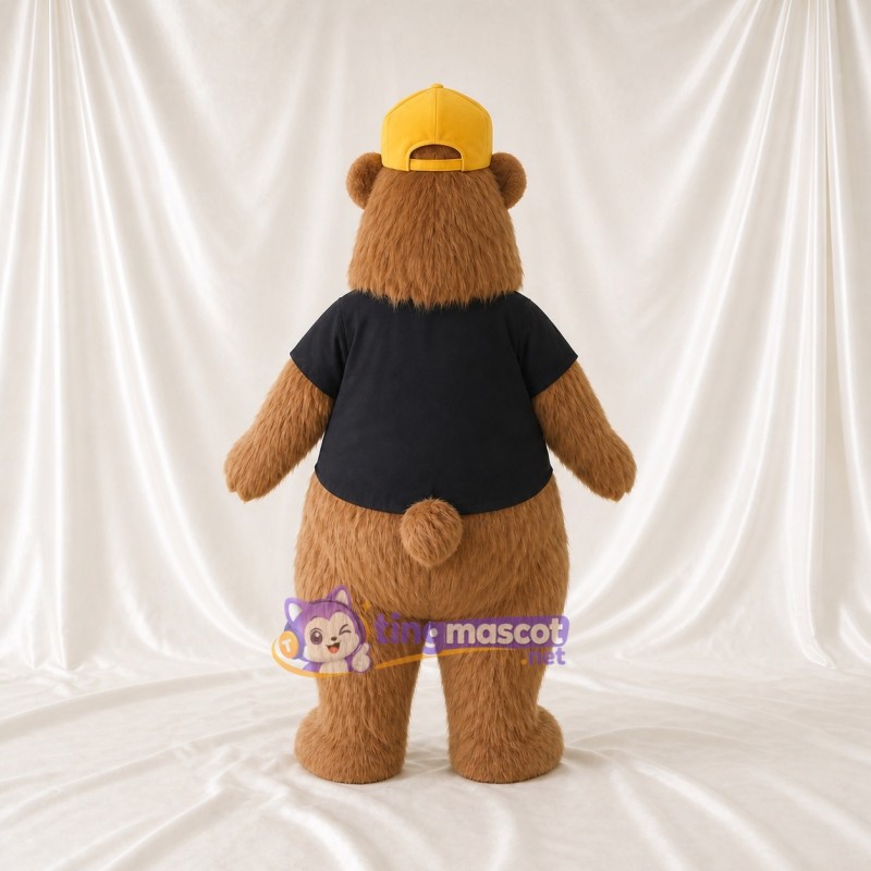 Brown Sports Outfit Bear Athlete Mascot Costume Full Body for Adults Sports