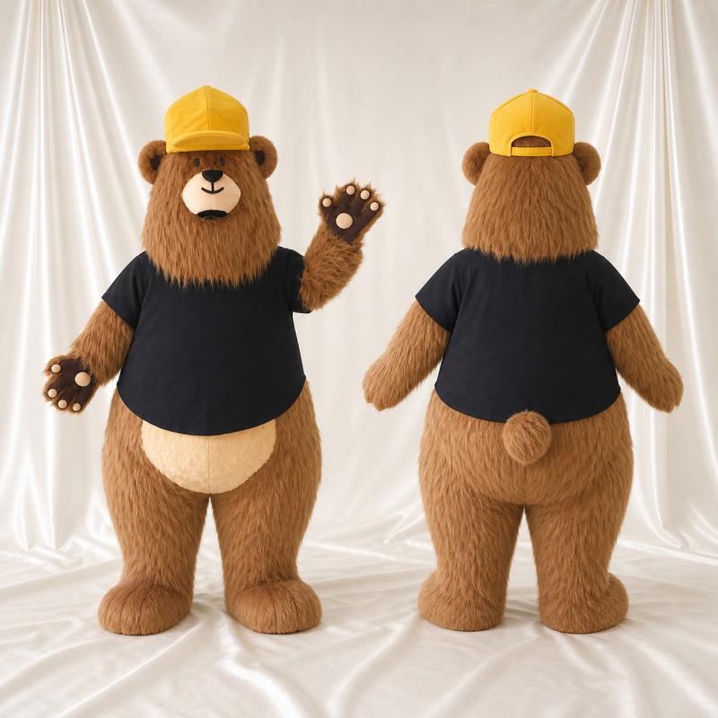 Brown Sports Outfit Bear Athlete Mascot Costume Full Body for Adults Sports