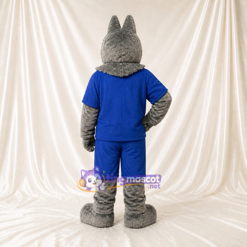Sports Outfit Wolf Athlete Mascot Costume Full Body for Adults Sports Events