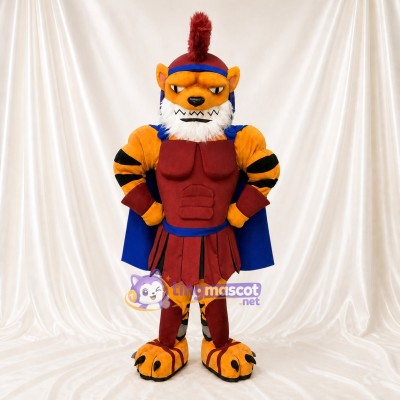 Tiger Gladiator Mascot Costume Full Body for Adults School Events
