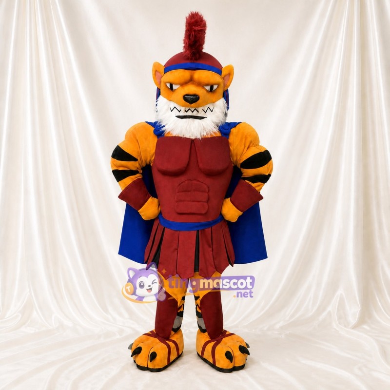 Tiger Gladiator Mascot Costume Full Body for Adults School Events