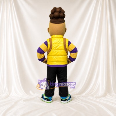 Boy Student Mascot Costume Full Body for Adults School Events