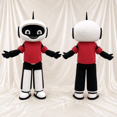 White Robot Mascot Costume Full Body for Adults School Events