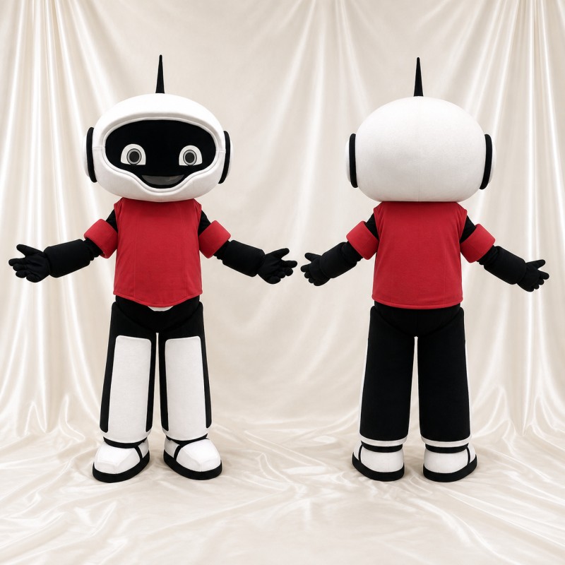 White Robot Mascot Costume Full Body for Adults School Events