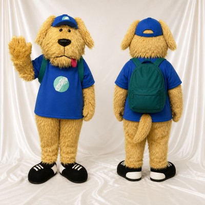 Dog Student Mascot Costume Full Body for Adults School Events