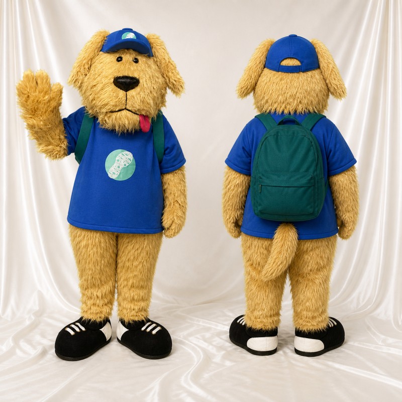 Dog Student Mascot Costume Full Body for Adults School Events