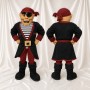 Black Pirate Mascot Costume Full Body for Adults School Events