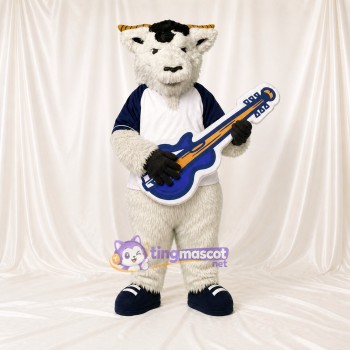 Goat Musician Mascot Costume Full Body for Adults School Events