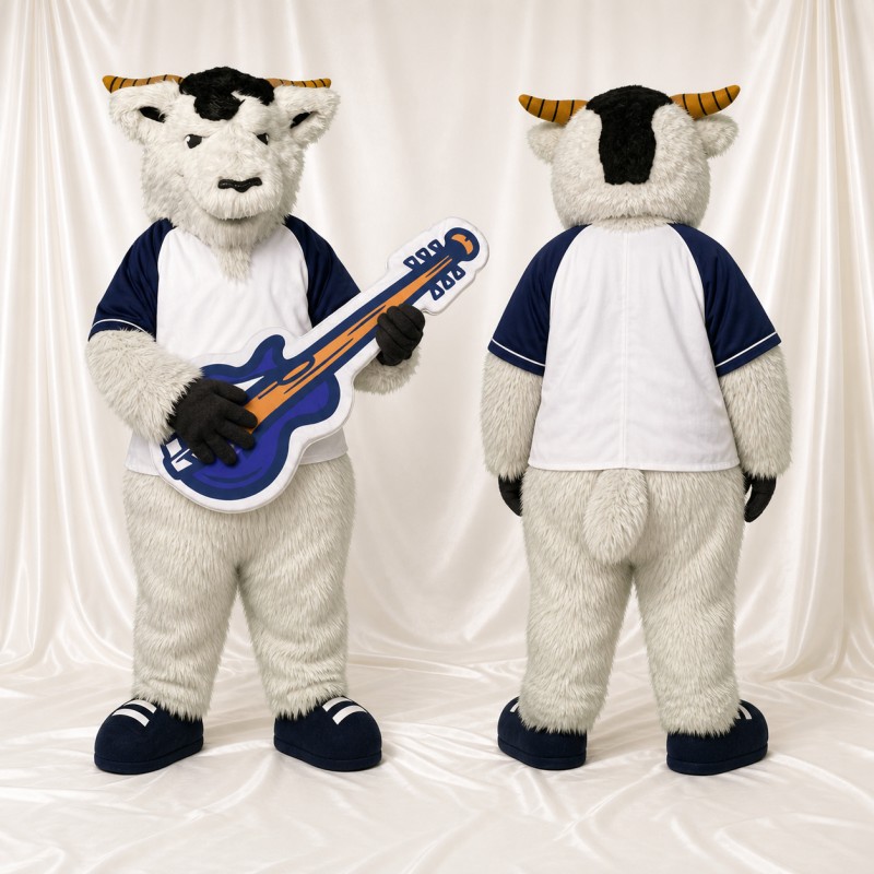 Goat Musician Mascot Costume Full Body for Adults School Events