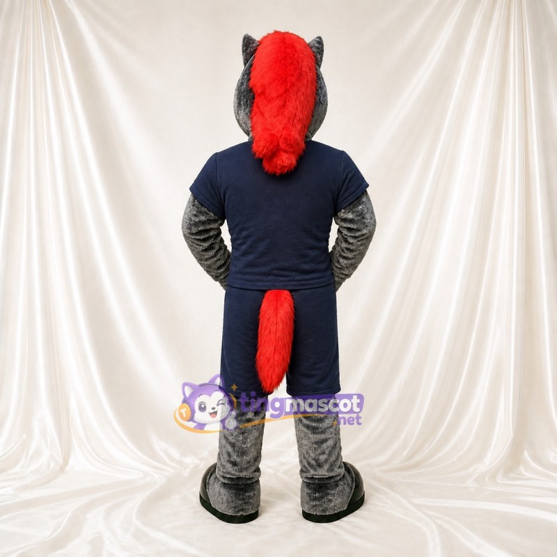 Cheval Athlète Gris Costume de mascotte intégral pour adultes Événements sportifs