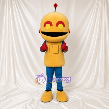 Smiley Robot Mascot Costume Full Body for Adults School Events