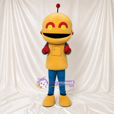 Smiley Robot Mascot Costume Full Body for Adults School Events