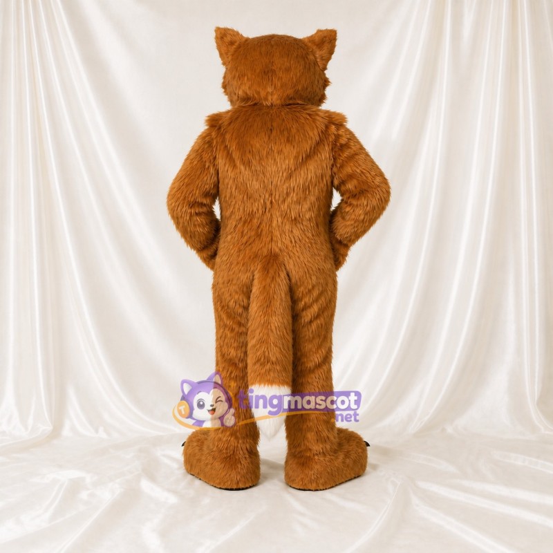 Cartoon Facial Fox Mascot Costume Full Body for Adults School Events