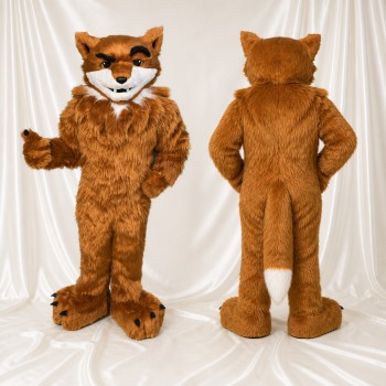 Cartoon Facial Fox Mascot Costume Full Body for Adults School Events